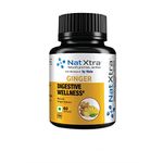 Natxtra Super Ginger | Digestive Wellness & Immunity Support | Natural Ginger Extract | Relieves Indigestion, Bloating & Nausea | 60 Vegan Capsules