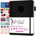 GoGirl Planner and Organizer for Women – Compact Size Weekly Planner, Goals Journal & Agenda to Improve Time Management, Productivity & Live Happier. Undated – Start Anytime, Lasts 1 Year – Black