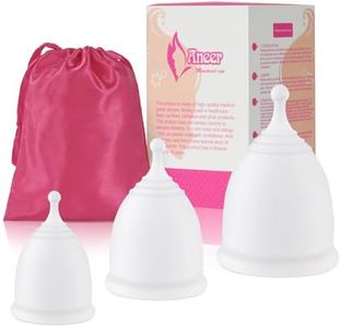 ACWOO Coupe Menstruelle Souple, 3 Portable Copa Menstrual Tailles Xs et S et L, Cup Menstruelle Disque Menstruel avec Lavable et Réutilisable de Qualité Médicale 100% Silicone Doux