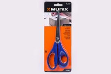 Munix SL-1183 210 mm / 8.2" Stainless Steel Scissors | Pointed Tip with Shock Proof Body | Ergonomic & Comfortable Handles | Lightweight Multipurpose Scissor | Dark Blue, Pack of 1 - Color May Vary