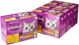 WHISKAS 1+ Cat Pouches Poultry Feas