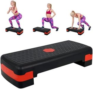 ADVWIN Aerobic Step, Home Gym Exercise Stepper Platform, Height Adjustable Cardio Workout Training Equipment w/Anti-Skid and Shock Absorbing Surface