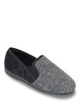 Chums | Men's | Soft Velour Check Slippers With Elastic Gusset | Black