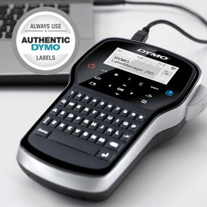 DYMO LabelManager 280 Handheld Label Maker Kit – QWERTY, 2 D1 Rolls, Case