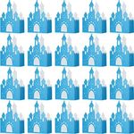 20 Pieces Blue Glitter Castle Party Box Princess Castle Table Centerpiece Frozen Glitter Candy Box Bridal Party Decorations for Princess Birthday Favor Boxes Table Decorations, 3.5 x 2 x 5.9 inch