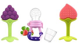 Gilli Shopee Infant Baby Fruit & Food Nibbler Feeder Pacifier|Baby Juice Nibbler Feeder Nipple For Fruit Bpa Free (Combo Saver Pack Of 3) (Multi-29)