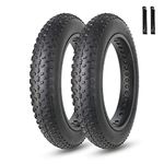 MOHEGIA Fat Tire,20x4.0 inch Fat Bike Tire,High-Performance and All-Terrain Folding Replacement MTB Bicycle Tire with Street or Trail Riding (Black/2 Tires)