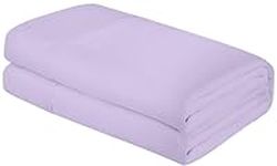 Royale Linens California King Flat Sheet Only - Brushed 1800 Microfiber - Ultra Soft & Breathable - Wrinkle Resistant - Hotel Quality Flat Sheet Sold Separately - Top Sheet - (King Cal, Lavender)