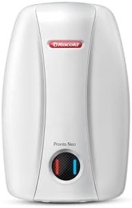 Racold PRONTO NEO Electric Instant Water Heater 3L – Vertical Geyser for Bathrooom, Anti Backflow System, 3 Safety Levels, Rust Proof Body, Faster Heating, with Fire Retardant Cable, White