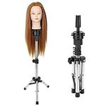 Wig Stand Tripod, Mannequin Head Stand Holder, Aluminum Hairdressing Training Head Tripod, Wig Stand Adjustable Mannequin Head Tripod Stand (11.8-23.0 Inch)