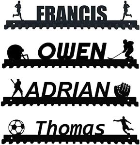 Goutoports Medal Hanger Display - Personalized Medal Hanger Display - Medal Holder Rack Custom Text Images Color - Athletes Medal Display - Easy to Install