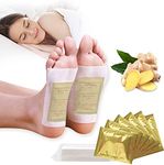 QERINKLE Premium Organic Health Foot Patch (Pack Of 40) Remove,Pain Free Foot Pads For Stress Relief Sleep, Natural Ingredients Toxins Ginger Foot Detox Pads (Golden Kinoki, Pack Of 40)