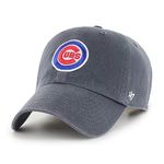 47 MLB Chicago Cubs Clean Up Unisex Baseball Cap, Adjustable Strap & Buckle, Cubs Logo, Colour Vintage Navy