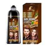 Brown Hair Color Shampoo for Gray Hair Instant Hair Dye Shampoo Hair Coloring in Minutes Natural and Long lasting colour Hair Dye Shampoo for Men and Women 14.2 Fl.Oz