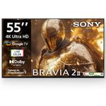 Sony 139 cm (55 inches) BRAVIA 2M2 Series 4K Ultra HD Smart LED Google TV K-55S25BM2
