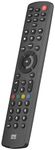 One For All Contour 8 Universal Remote Control – Operates 8 devices (TV Freeview Blu-ray Media streamer IR Game and Audio) - Learning feature - Works with all brands - Black – URC1280