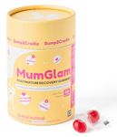 Bump2Cradle Mum Glam Postnatal Recovery Gummies - Multivitamin for postpartum hairfall, dull skin and mood swings | Folic acid, B6, Vitamin C, Biotin - Mxed fruit flavor - 60 count, 30 Day supply.