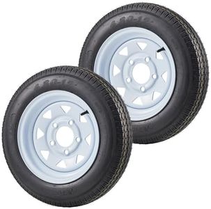 4.80-12 4.80x12 480-12 4.80-12 Trailer Tires with 12 in Rims, 5 Lug on 4.5 in, Load Range C, 6PR (480-12 with 5 lug)