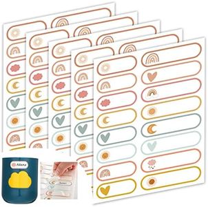 Tudomro 320 Pcs Baby Bottle Labels for Daycare, Name Labels for Daycare, Self Laminating, School Name Labels for Kids Waterproof Name Stickers Self Adhesive, Name Tags Stickers, Labels(Boho)