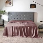 THXSILK 19mm Silk Flat Sheet, 1 Flat Sheet ONLY, High End Collection Silk Bed Sheet, Ultra Soft Pure Mulberry Silk Bedding-, Durable - Full Size, Purple