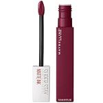 Maybelline New York Super Stay Matte Ink Liquid Lipstick, Long Lasting High Impact Color, Up to 16H Wear, Founder, Cranberry Red, 0.17 fl.oz