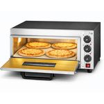 Blend Art Commercial Electric Pizza Oven 2000W | 16×16 Inch Stone | 50–350°C Temperature Control |Single Deck Countertop Restaurant, Café,Bakery,Cloud kitchen (Metal Body (Black))