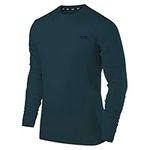 TCA Element Mens Workout Gym Clothing Long Sleeve Running Top for Men - Atlantic Deep, XL