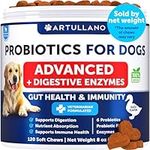 Probiotics for Dogs - Dog Probiotics Chewables - Support Gut Health, Itchy Skin, Allergies, Immunity, Yeast Balance - Digestive Enzymes with Prebiotics - Reduce Diarrhea, Gas - 120 Probiotic Chews