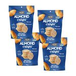 Hippie Snacks Gluten Free, Non-GMO Almond Crisps , Sea Salt, 70 Gram, Pack of 4 | Healthy Vegan Snacks, Made with Real Almonds