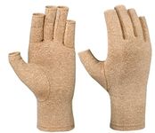MOMISY Arthritis Gloves Women Men Hand Fingerless for Typing Wirting Dailywork-1 Pair