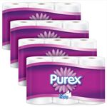 Purex Toilet Paper, Hypoallergenic and Septic Safe, 4 Packs of 6 Triple Rolls = 72 Single Rolls