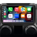 EagleNav Car Stereo [2GB+64GB] for Jeep Wrangler JK Compass Patriot/Chrysler/Dodge RAM Charger, 10 inch Touch Screen Android 13 Radio with Bluetooth GPS Wireless CarPlay Andriod Auto