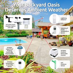 Ambient Weather WS-2000 Smart Weather Station – Wireless LCD Display