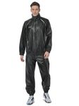 USI UNIVERSAL 415FBT Men's Black Small Polyester Sauna Suit For Fitness Weight Loss Exercise Gym Training, Sauna Sweat Suit Exercise Gym Suit, Elasticated Arms