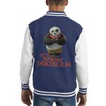 All+Every Kung Fu Panda Christmas It's Snow Problem Kid's Varsity Jacket Navy/White