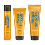 Matrix Mega Smooth Sulfate-free Shampoo, Conditioner and Mask | For Colored & Chemically Treated Hair | For Bond Repair | Safe for Keratin, Nanoplastia, Cysteine (3pc)