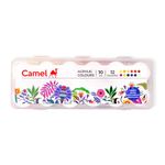 Camel Acrylic Ultra Colour – 12 Rich Shades (10ml each) | Multi-Surface DIY Paints | Vibrant & Permanent Colors | Suitable on Canvas, Wood, Fabric, Paper and Ceramics