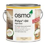 Osmo Polyx®-Oil - Hard Wax Oil 3062, Clear Matt, 2.5L - Durable Wood Oil for Floors & Furniture, Water-Resistant, Wood Treatment & Wood Finish - Ideal for Oak, Pine, Spruce, Beech & More