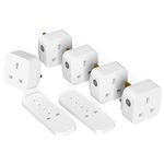 Remote Control Plug Socket, Wireless Light Switch, 5 Pack Sockets and 2 Remote