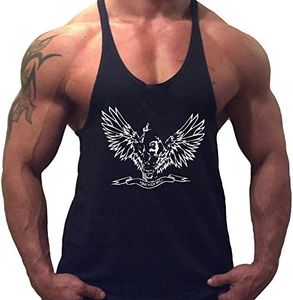 Muscle Alive Uomo Bodybuilding Canotte Palestra Zyzz Stringer Canottiera Cotone 02 Nero L