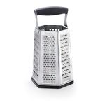 Cuisipro 746877 6-Sided Box Grater with Bonus Ginger Grater, Silver