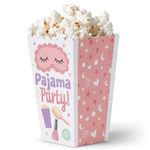 Big Dot of Happiness Cardstock Pajama Slumber Party-Girls Sleepover Birthday Party Favor Popcorn Treat Boxes-Set Of 12,Multicolored