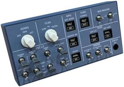 Goekhyrani Flight Simulator Control Panel, A102 A35X/A32X mini Light OVERHEAD Panel for MSFS 2020/2024 (Backlit Edition) - Compatible with FENIX, FBW ini - Windows Flight Sim Home Cockpit