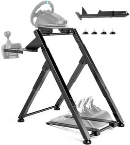 ARES WING Racing Wheel Stand, Racing Simulator Cockpit with Steering Wheel Shifter Pedal Mount, Foldable Sim Racing Cockpit Compatible with Logitech G29 G920 G923, Fanatec, Thrustmaster, Moza, Simagic