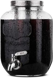 BTaT- Cold Brew Coffee Maker, 1 Gallon Mason Jars Drink Dispenser, Gallon Cold Brew Coffee Maker, Iced Tea Maker, Cold Brew Coffee Carafe, Beverage Dispenser, Glass Dispenser, Cold Brew System