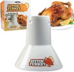 Sittin' Turkey Ceramic Beer Can Turkey Roaster & Steamer- Easily Infuse Marinades and BBQ flavors For Juicier, Flavorful Meat - XL Base Perfectly Cooks Up to an 18lb Turkey for Lunch & Dinner Parties