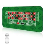 JIESITE Poker Table Top 71" X 36" Portable Roulette Table Mat Noise Reduction,with Carrying Bag and Roulette Balls for Roulette Games