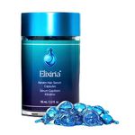 Elixiria Hair Styling Serum for Frizzy & Dry Hair - Leave-In Keratin Capsules with Avocado, Jojoba, & Argan Oil - Sulfate-Free & Paraben-Free Anti-Frizz Conditioner with Vitamins A, C, E & B5 - 30 Capsules