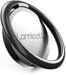 Phone Ring Holder Grip Stand - Lamicall [Matte Surface] [Polished Metal Ring] Finger Grip Kickstand, Work with Magnetic Car Mount, Hand Holder for iPhone 15 14 Pro Max Plus, Smartphone Accessories