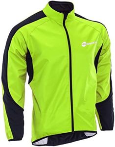 sponeed Windproof Jacket for Biking Men's Fleece Cycling Jersey Thermal Polo Slim Fit S Green